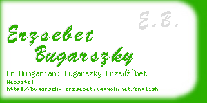 erzsebet bugarszky business card